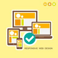 flat design concept of responsive N3