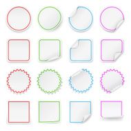 Set of vector blank stickers Design templates