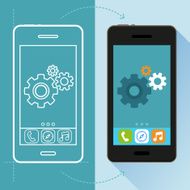 Vector app development concept in flat style N3