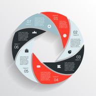 Modern vector info graphic for business project N312