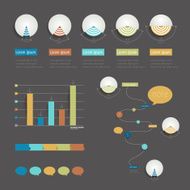 Set of infographic elements Timeline schedule template Vector illustration N2