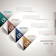 vector abstract 3d paper infographics N127