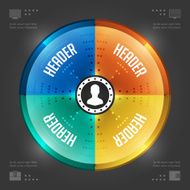 Business Infographics Design Template Vector Elements 3D Pie Chart Illustration N4