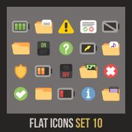 Flat icons set 10 N3