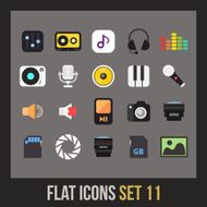 Flat icons set 11 N3
