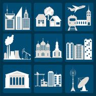 Set of icons infrastructure city N2