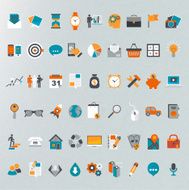 flat design icon set N4