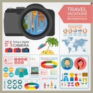 Travel Vacations Beach resort infographics N38