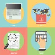 Icons for e-commerce delivery online shopoing N4