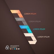 Modern business step origami style options banner N95