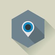 Flat polygon map marker