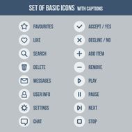 Flat UI design elements - set of basic web icons N9