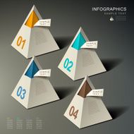 abstract 3d Pyramid infographics N4