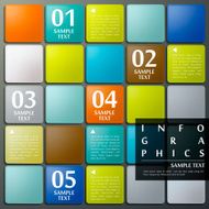 abstract 3d tile infographics