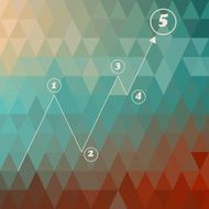 Vector infographic template on geometric background