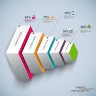 Abstract 3d staircase diagram infographic N2