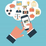 Infographic concept with mobile phone