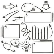 Set of design elements for infographic drawn hand N2