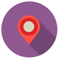 Flat map marker button