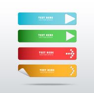 Set of web long button