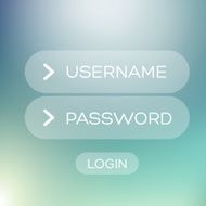 Modern user interface element - Login