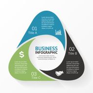 Triangle infographic diagram 3 options parts