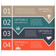 Vector lines arrows for infographic diagram 4 steps options N2
