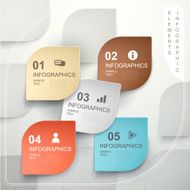 abstract leaf shape tag infographics