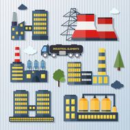 Plants and factories vector illustration N4