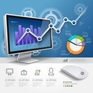 3d infographics web design template