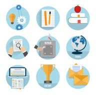 Business office and marketing items icons N42