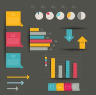 Minimalistic modern infographic folder N5