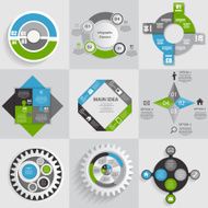 Collection of Infographic Templates for Business Vector Illustra N161