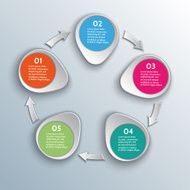 Vector infographic workflow design elements with arrows
