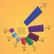 colorfull 3d infographics vector