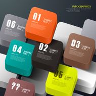 vector abstract 3d cube infographics N9