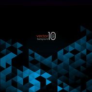 Abstract polygonal triangles poster N36