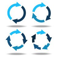 Set icons circle arrows Circular diagram N3