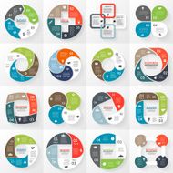 Business circle infographic diagram 4 options