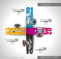 Infographic teamwork and brainsotrming with Flat style N31