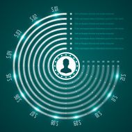 Business Infographics Design Template Vector Elements Minimal Pie Chart Illustration N2