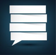 Paper white separated speech bubble N8