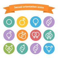 Vector sexual orientation white web icons symbol sign N2