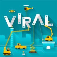 Viral text illustration in construction