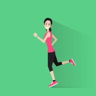 sport woman run fitness tracker on wrist girl runner jogging