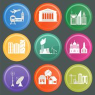 Set of icons infrastructure city N3