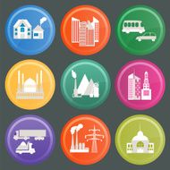Set of icons infrastructure city N4