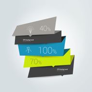 Flat box diagram for infographics Vector module chart N2