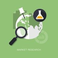 vector modern market research concept illustration