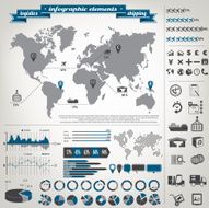 Logistics &amp; shipping infographic elements N5